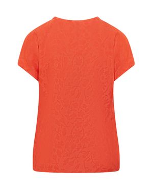 Pinko Floral Sleeve Cut Blouse - Orange