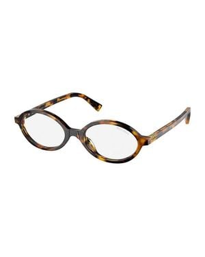 Miu Miu Miu Mini Sunglasses With Clear Light Filter - Metallic