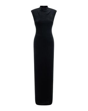 Ralph Lauren V-Neck Long Sleeve Long Dress - Black