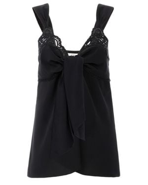 Chloé Sleeveless 100% Silk Top, Size 36 - Black