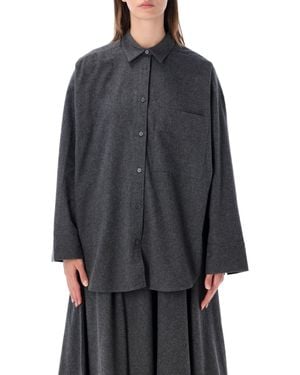 By Malene Birger Oversized Button-Down Shirt - Gray