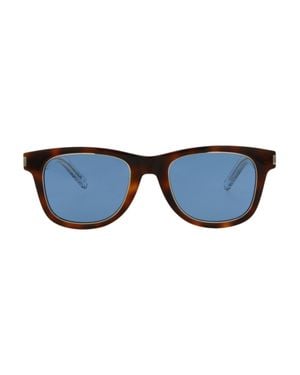 Saint Laurent Sl51Rim Acetate Square/Rectangle Sunglasses - Blue