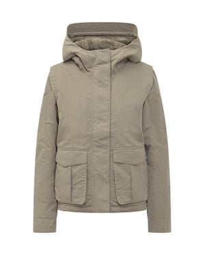 K-Way Stylish Jacket With Hood - Gray