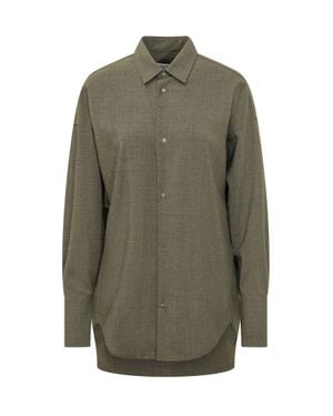 DARKPARK Carla Oversized Linen-Blend Shirt - Green