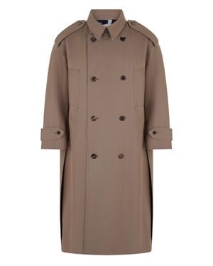 Celine Double-Breasted Trench Jacket - Brown