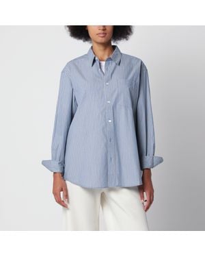 DUNST Casual Striped Shirt - Blue