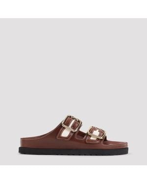 Birkenstock Arizona Canvas Sandals For With Natural Cork Footbed - Brown