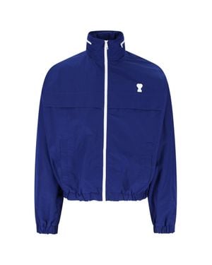 Ami Paris Zip-Up Track Jacket - Blue