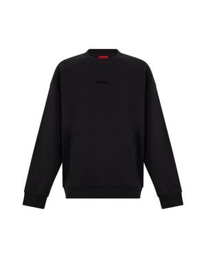 BOSS Sleek Relaxed-Fit Long Sleeve Sweater - Black