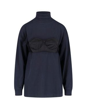 VAQUERA High Neck Structured Top - Blue