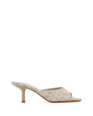 Burberry Multi Color Checks Mules - Multicolor