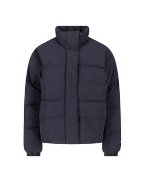 Jil Sander Quilted Down Puffer Jacket With Pocket Lining - Blue