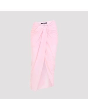 Jacquemus The Pareo Midi Skirt - Pink