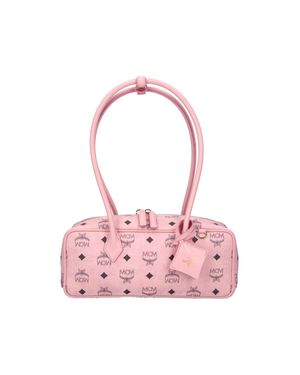 MCM Monogram Mini Shoulder Bag - Pink