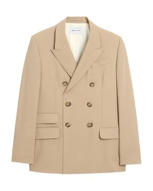 Ami Paris Double-Breasted Wool Jacket - Natural