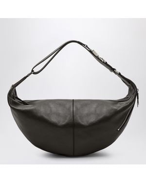 Lemaire Dark Mini Quiver Clip Leather Crossbody Bag - Black