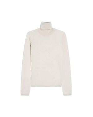Max Mara Lightweight Cashmere Turtleneck Sweater - White