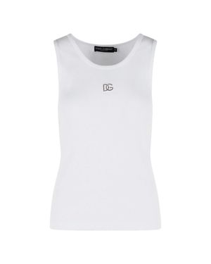 Dolce & Gabbana Embellished Cotton Mock Neck Shirt Size 40 - White