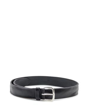 Orciani Classic Leather Belt With Metal Buckle - White