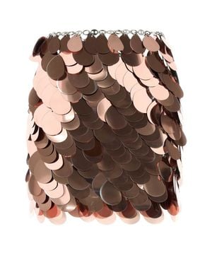 Rabanne Maxi-Style Sequin Mini Skirt - Brown