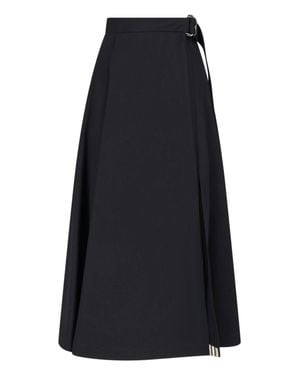 Burberry 100% Wool Skirt For - Blue