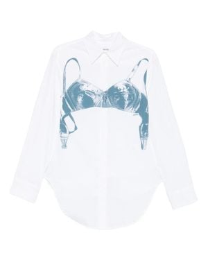 Jean Paul Gaultier The Scanned Bra Shirt - Blue