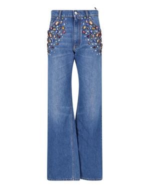 Stella McCartney High-Waisted Straight-Leg Jeans - Blue