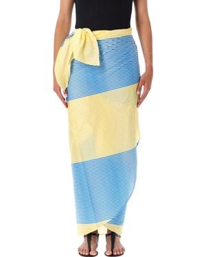 Frankie Shop Thira Striped Wrap Skirt - Blue