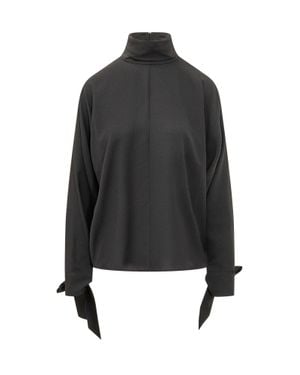 Emporio Armani Tailored Crewneck Blouse - Black