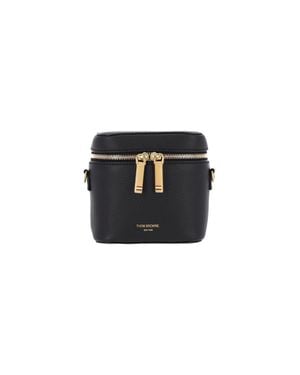 Thom Browne Mini Pebbled Leather Crossbody Bag - Black