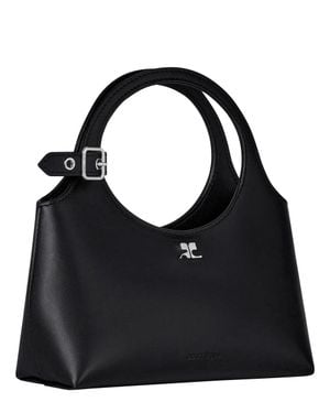 Courreges Leather Shoulder Bag - Black