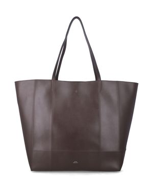 TOTEME Roam Oversized North-South Leather Tote Bag With Folded Detail And Card Slot - Brown
