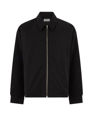 Agolde Cotton Shirt With Zip - Black