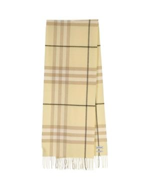 Burberry Soft 100% Cashmere Scarf For - Metallic