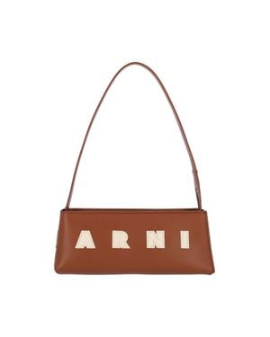Marni Leather Museo Baguette Bag - White