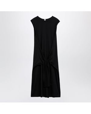 TOTEME Maxi Jersey Dress With Belt - Black