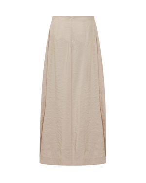 LE SULLY STUDIO Elegant Long Skirt With Artistic Touch - Natural