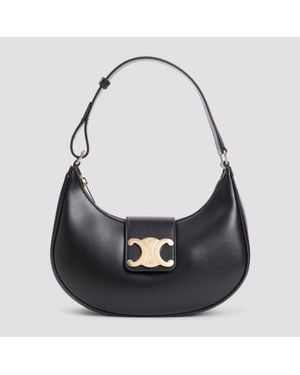 Celine Medium Ava Triomphe Shoulder Handbag - Black