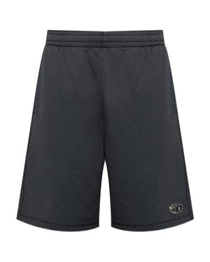 DIESEL Regular Fit Pants With Elastic Waistband And Drawstring - Gray