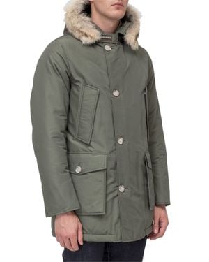 Woolrich Mini Arctic Puffer Jacket With Hood - Gray