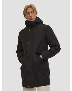 Woolrich 3-In-1 Reversible Quilted Jacket With Removable Inner, Drawstring Hood & Welt Pockets - Black