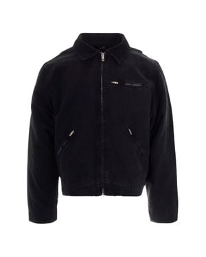 Represent Corduroy Collar Zip-Up Jacket - Blue