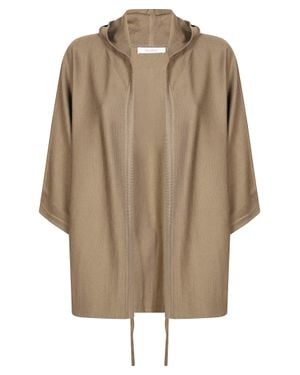 Max Mara Aster Hooded Drawstring Cardigan - Natural