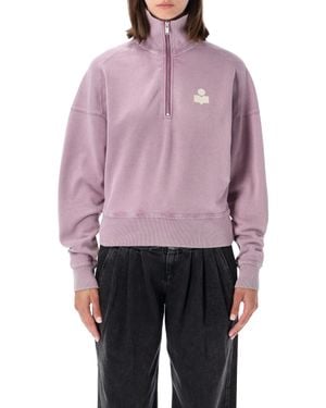 Isabel Marant Half-Zip Sweatshirt With Stand-Up Collar - Purple