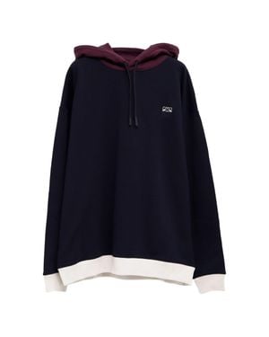 Loewe Oversized Colorblock Hoodie - Blue