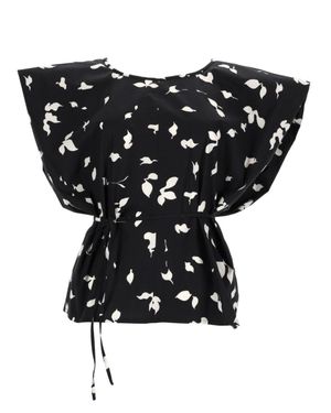 Alysi Sleeveless Top With Ribbon - Black