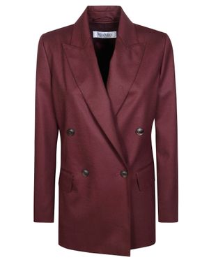 Max Mara Maxi-Style Flannel Jacket For - Red