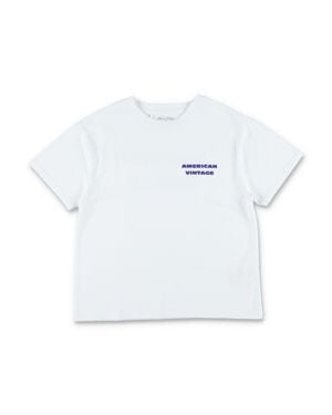 American Vintage Girls Graphic T-Shirt - White