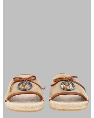 Versace 100% Leather Flats - Brown