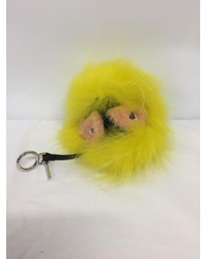 Fendi Mini Luxe Fur Keychain - Yellow